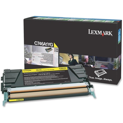 Lexmark C746A1YG Yellow Toner 7,000 Pages - Genuine Lexmark C746A1YG Yellow Toner 7,000 Pages - Genuine