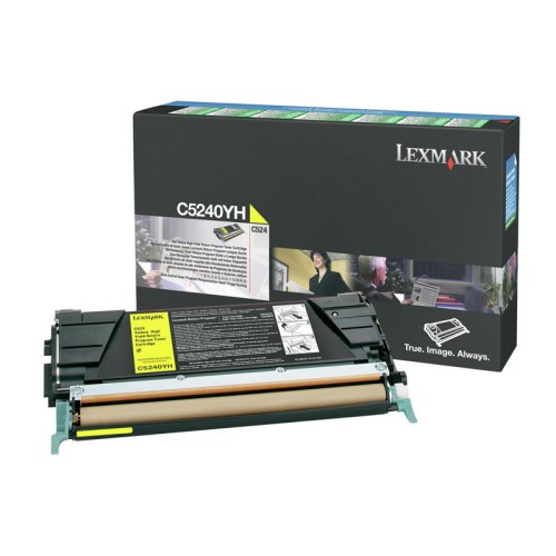 Lexmark C5240YH Yellow Cartridge 5,000 Pages - Genuine Lexmark C5240YH Yellow Cartridge 5,000 Pages - Genuine