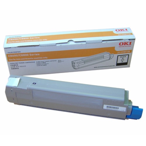 Oki 43487728 Black Toner - C8600 C8800 - Genuine Oki 43487728 Black Toner - C8600 C8800 - Genuine