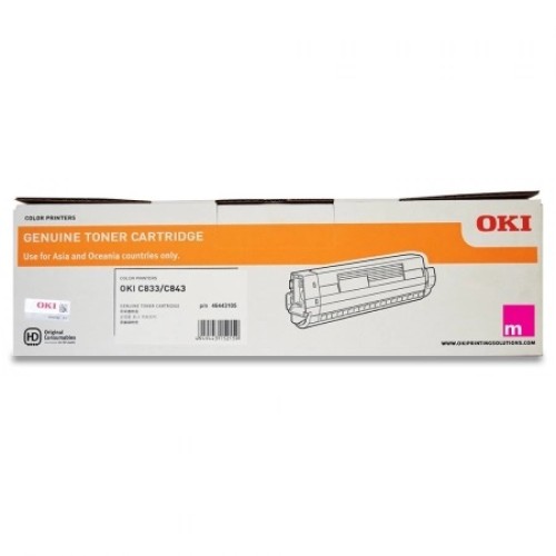 Oki 46443106 Magenta Toner - C833 C843 - Genuine Oki 46443106 Magenta Toner - C833 C843 - Genuine
