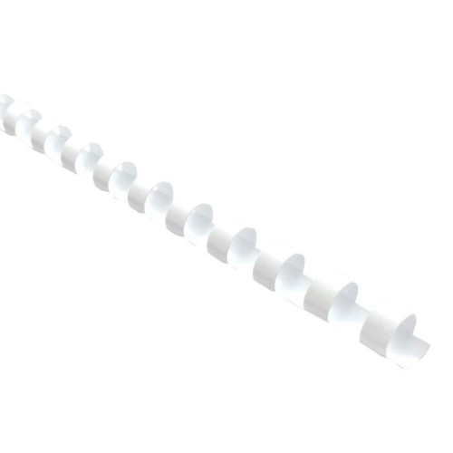 25-Pack Binding Coil 21 Ring 6mm White