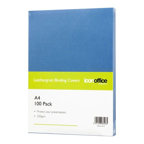 100-Pack Binding Covers A4 Blue 250 gsm 100-Pack Binding Covers A4 Blue 250 gsm