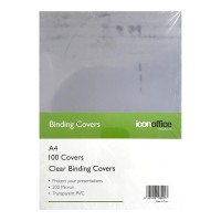 100-Pack Binding Covers Clear 200 Micron A4 100-Pack Binding Covers Clear 200 Micron A4