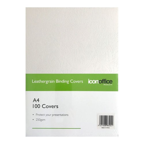 Binding Covers A4 White 250 gsm - 100 pack Binding Covers A4 White 250 gsm - 100 pack