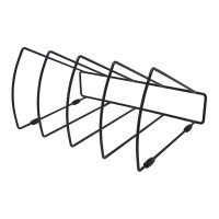 File Rack Triangular 4 Slots Black File Rack Triangular 4 Slots Black