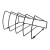 File Rack Triangular 4 Slots Black