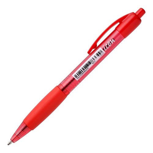Ballpoint Medium Red Retractable Pens with Grip
