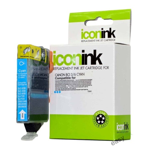 Canon BCi3C - BCi6C Cyan Ink Cartridge - Compatible Canon BCi3C - BCi6C Cyan Ink Cartridge - Compatible