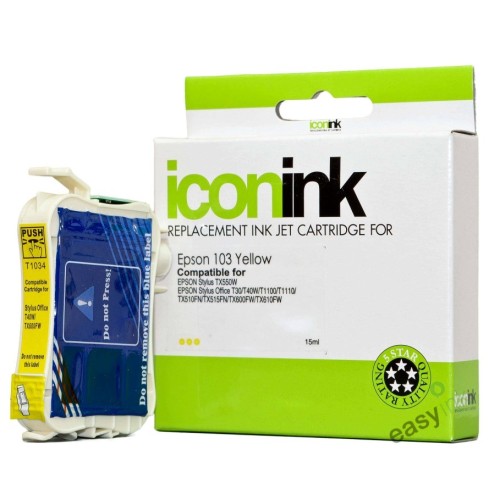 Epson 103 Yellow Ink Cartridge 815 Pages - Compatible Epson 103 Yellow Ink Cartridge 815 Pages - Compatible