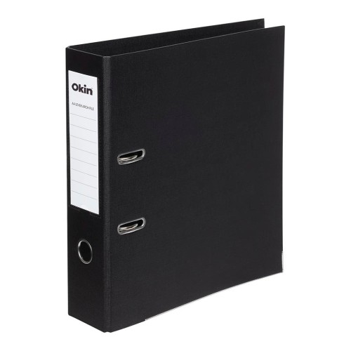 Lever Arch File Linen Black A4 Lever Arch File Linen Black A4