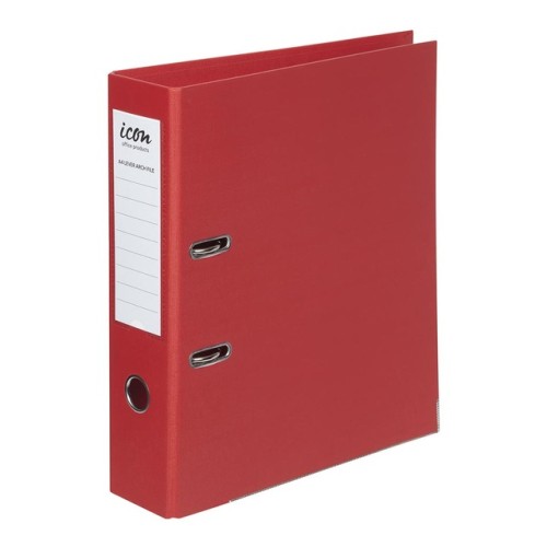 Lever Arch File Linen Red A4 Lever Arch File Linen Red A4