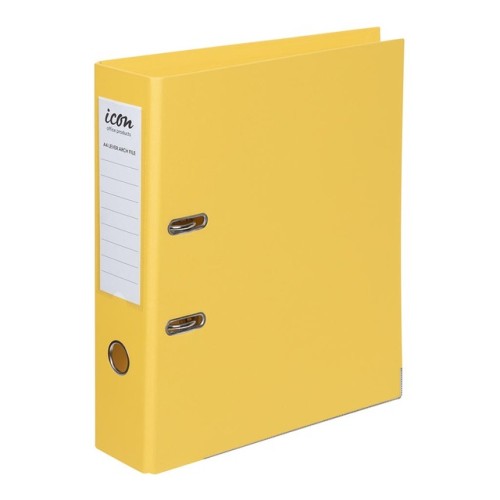Lever Arch File Linen Yellow A4 Lever Arch File Linen Yellow A4
