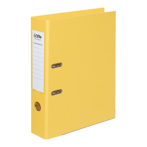 Lever Arch File Linen Yellow Foolscap Lever Arch File Linen Yellow Foolscap