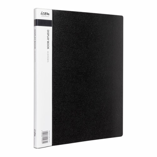 Display Book A4 with Insert Spine 20 Pocket Black Display Book A4 with Insert Spine 20 Pocket Black