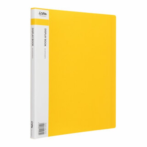 Display Book A4 with Insert Spine 20 Pocket Yellow Display Book A4 with Insert Spine 20 Pocket Yellow