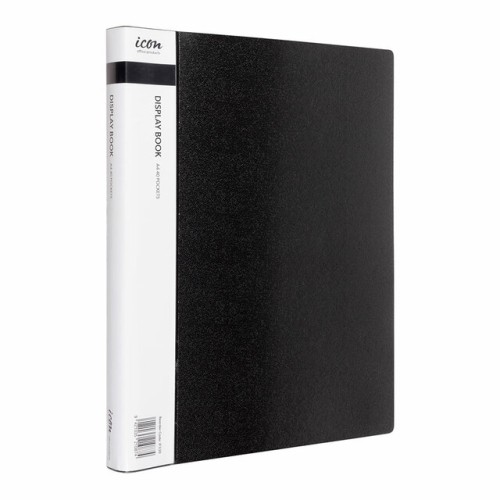 Display Book A4 with Insert Spine 40 Pocket Black Display Book A4 with Insert Spine 40 Pocket Black