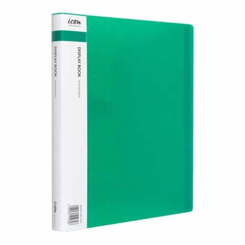 Display Book A4 with Insert Spine 40 Pocket Green Display Book A4 with Insert Spine 40 Pocket Green