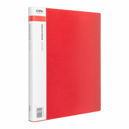 Display Book A4 with Insert Spine 40 Pocket Red Display Book A4 with Insert Spine 40 Pocket Red