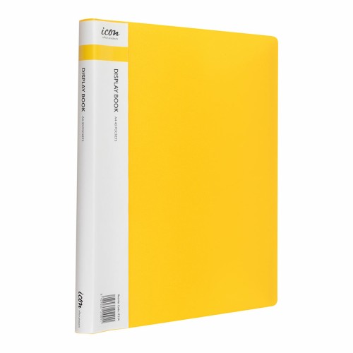 Display Book A4 with Insert Spine 40 Pocket Yellow Display Book A4 with Insert Spine 40 Pocket Yellow