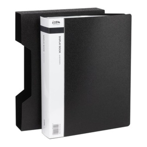 Display Book A4 with Insert Spine 80 Pocket with Case Black Display Book A4 with Insert Spine 80 Pocket with Case Black