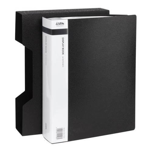 Display Book A4 with Insert Spine 100 Pocket with Case Black Display Book A4 with Insert Spine 100 Pocket with Case Black