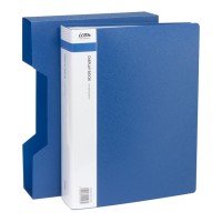 Display Book A4 with Insert Spine 100 Pocket with Case Blue Display Book A4 with Insert Spine 100 Pocket with Case Blue
