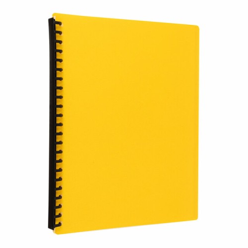 Refillable Display Book 20 Pocket Yellow Refillable Display Book 20 Pocket Yellow