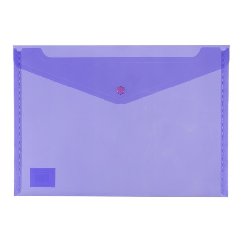 PP Document Wallet A4 Button Closure Purple PP Document Wallet A4 Button Closure Purple