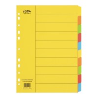 Cardboard Dividers 10 Tab Coloured Cardboard Dividers 10 Tab Coloured