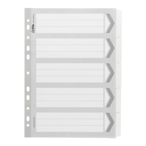 Cardboard Dividers with Reinforced Tabs 5 Tab White Cardboard Dividers with Reinforced Tabs 5 Tab White