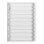 Cardboard Dividers with Reinforced Tabs 10 Tab White