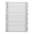 Cardboard Indices with Reinforced Tabs A-Z White