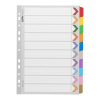 Cardboard Dividers with Reinforced Tabs 10 Tab Coloured Cardboard Dividers with Reinforced Tabs 10 Tab Coloured