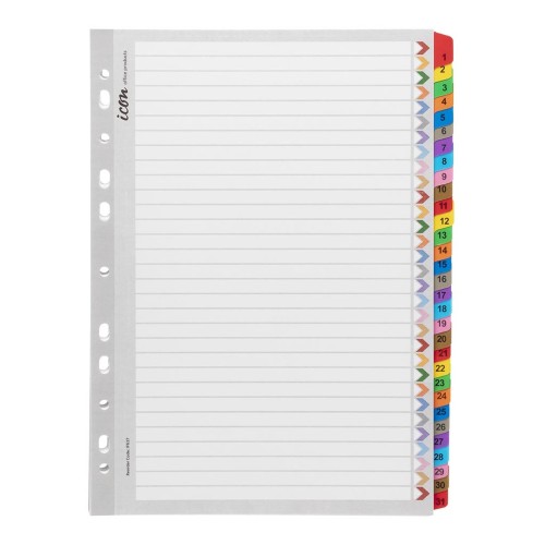 Cardboard Indices with Reinforced Tabs 1-31 Coloured Cardboard Indices with Reinforced Tabs 1-31 Coloured