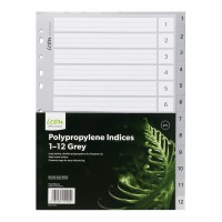 PP Indices 1-12 Grey PP Indices 1-12 Grey