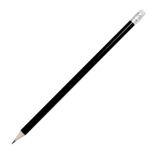 HB Pencil Round with Eraser Black HB Pencil Round with Eraser Black