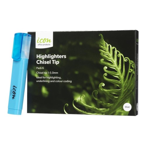 6-Pack Highlighter Chisel Tip Blue 6-Pack Highlighter Chisel Tip Blue
