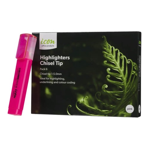 6-Pack Highlighter Chisel Tip - Pink 6-Pack Highlighter Chisel Tip - Pink