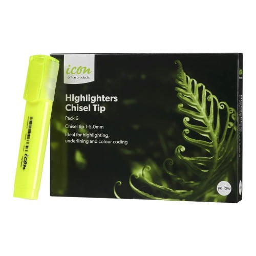 6-Pack Highlighter Chisel Tip Yellow 6-Pack Highlighter Chisel Tip Yellow