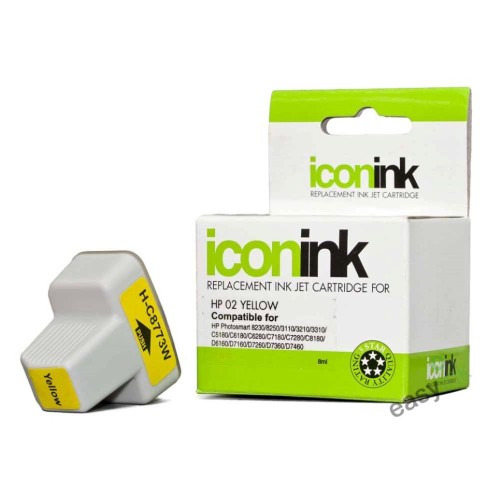 HP 02 C8773WA Yellow Ink Cartridge - Compatible