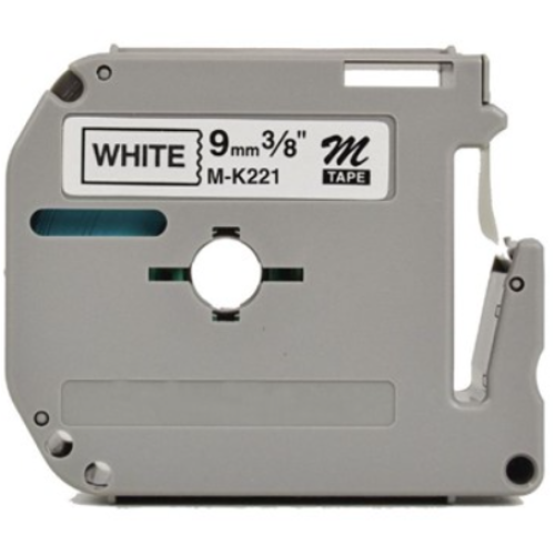 Brother MK221 Black on White Tape 9mm x 8m - Compatible