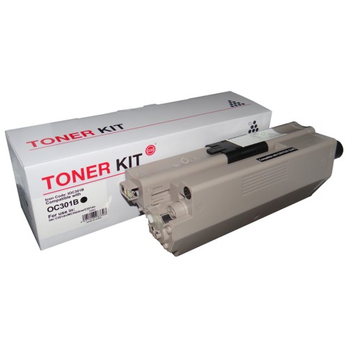 Oki C301 - 44973548 Black Toner Cartridge 2,200 Pages - Compatible WB Oki C301 - 44973548 Black Toner Cartridge 2,200 Pages - Compatible WB