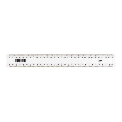25-Pack Icon Ruler 30cm - White Ruler 30cm - White