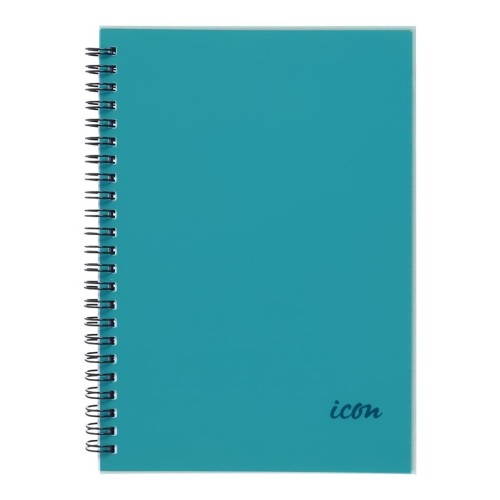 3-Pack Spiral Notebook A5 PP Cover Aqua 200 pg 3-Pack Spiral Notebook A5 PP Cover Aqua 200 pg