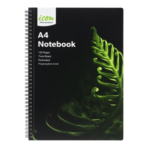 3-Pack Spiral Notebook A4 PP Cover Black 120 pg 3-Pack Spiral Notebook A4 PP Cover Black 120 pg