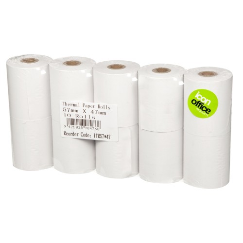10 Thermal Rolls 57mm x 47mm x 19m AS