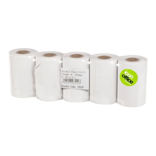 5 Thermal Rolls 17m 59gsm 76mm x 48mm