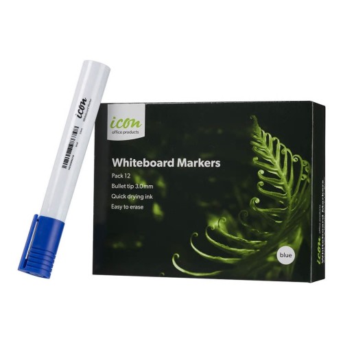 12-Pack Whiteboard Marker Bullet Tip Blue