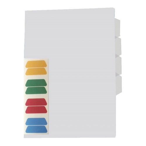 OSC L Shaped Pockets A4 4 Tab Indexed Clear OSC L Shaped Pockets A4 4 Tab Indexed Clear