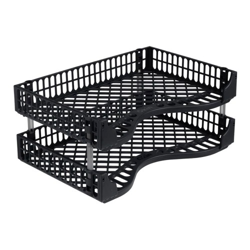 2 x Okin Document Trays Black 395mm x 260mm x 60mm 2 x Okin Document Trays Black 395mm x 260mm x 60mm